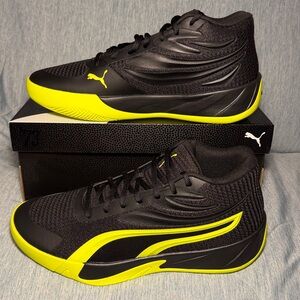 Men’s Puma Court Pro Puma Black-Electric Lime – 31082903 Basketball Size 10.5